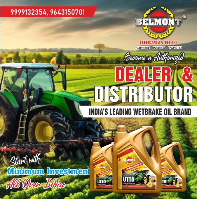 Farmer pouring UTTO oil into tractor – guide to best UTTO oil for tractor performance