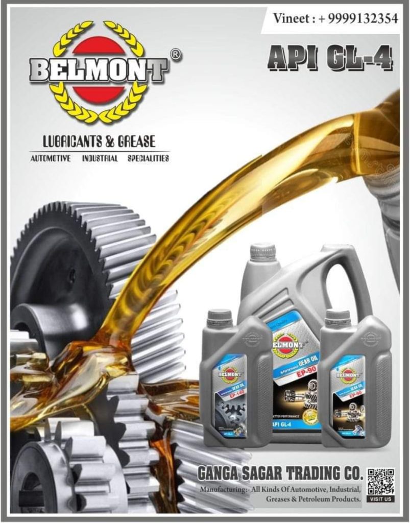 Belmont synthetic gear oil EP-90 and EP-140 for Indian climate