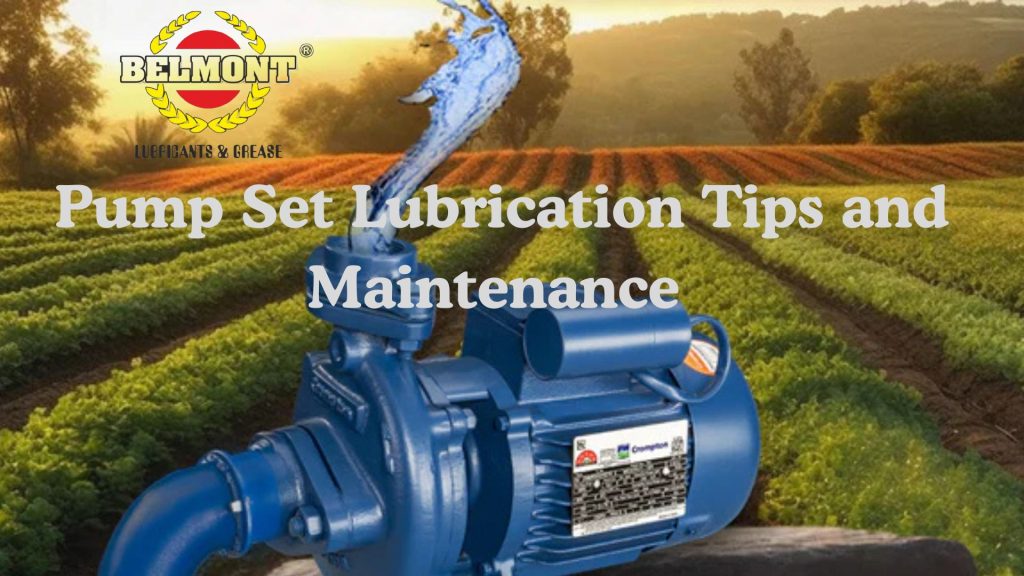 Pump set maintenance and lubrication by Belmont Lubricants.