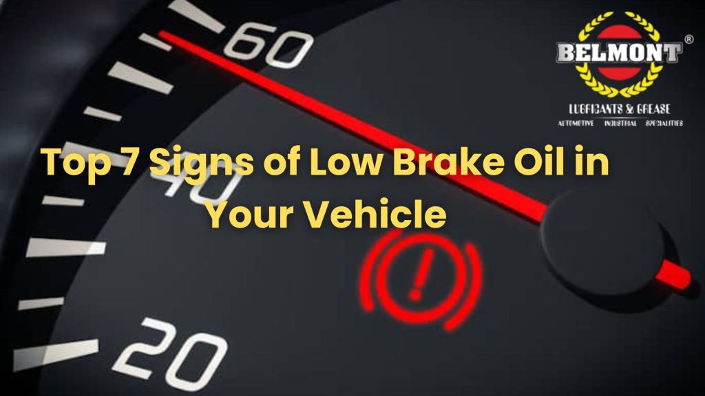 Signs of low brake oil in your vehicle – dashboard warning light