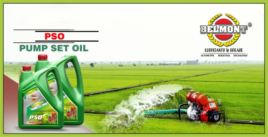 Belmont Lubricants SAE 30 and SAE 40 oil for agricultural pump sets